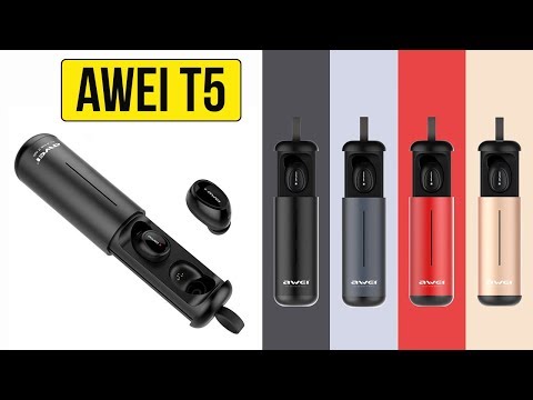 БЕСПРОВОДНЫЕ BLUETOOTH НАУШНИКИ AWEI T5 - ПОЛНЫЙ ОБЗОР - АЛИЭКСПРЕСС