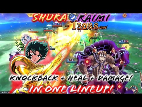 Saint Seiya: Awakening - Capricorn Shura + Worm Raimi in One Lineup! Knockback opponent and Heal!