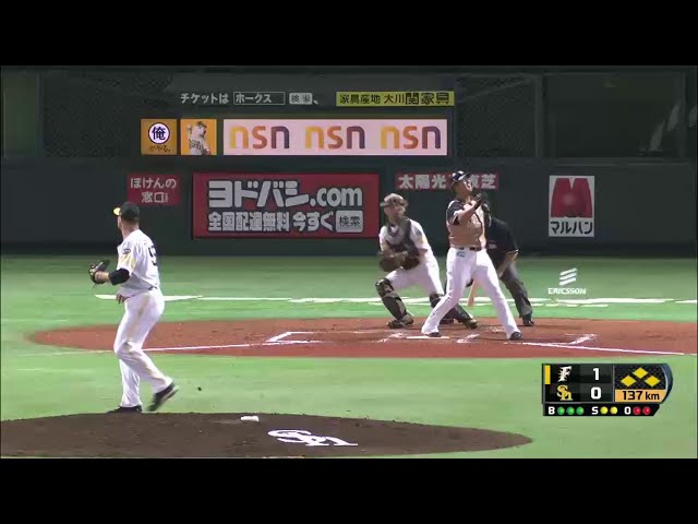 ホークス・スタンリッジ 二死満塁のピンチでファイターズ中田を三振!! 2014/4/1 H-F