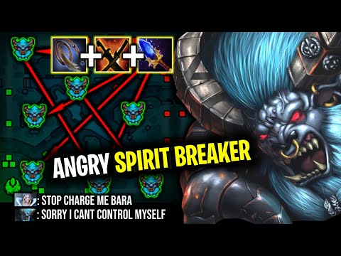 ANGRY SPIRIT BREAKER CHARGES EVERYONE ON MAP NO PLACE TO HIDE | DOTA 2