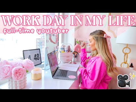 Work Day In My Life As A Full-Time YouTuber | Podcast Interview, Editing, Events, & More | LN x NYC