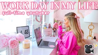 Work Day In My Life As A Full-Time YouTuber | Podcast Interview, Editing, Events, & More | LN x NYC