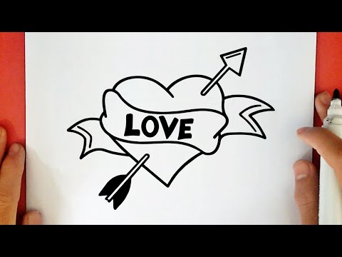COMMENT DESSINER UN COEUR AVEC UNE FLECHE