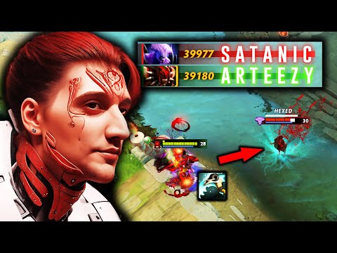 Arteezy decided to stop SATANIC's (15-year-old genius) streak, and this happened.