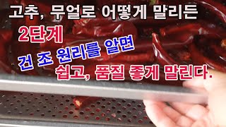 고추, 무얼로 어떻게 말리든 건조 이 2단계 원리를 알면 쉽고 품질 좋게 말린다.(고추 말리기, 고추 말리는…