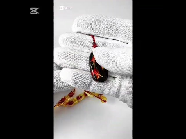قوافل سبحة كهرمان بلطيقي طبيعي منحوت من النوادر Namb0218