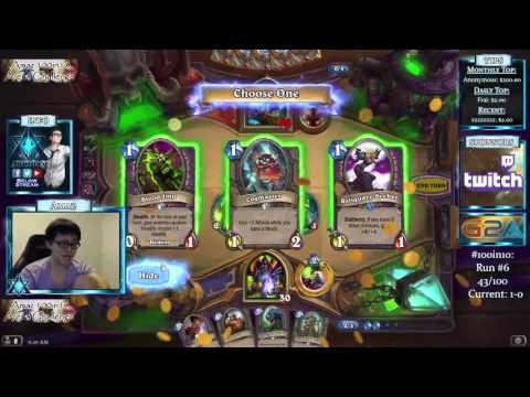 Hearthstone Amaz Playing 12 Win Warlock Arena - The Dream -