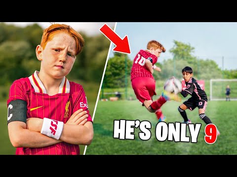 Liverpool Academy U9 George stuns MANCHESTER with Rainbow Flick! (1V1s for £500)