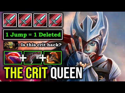 NON-STOP CRITICAL QUEEN 1 JUMP = 1 DELETED Fury 9K Phantom Assassin Crazy Damage Output DotA 2