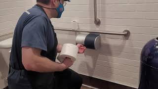 Cintas toilet paper dispenser Refill Reload Life Hack without black Key