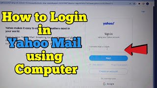 How to login in Yahoo Mail using Computer