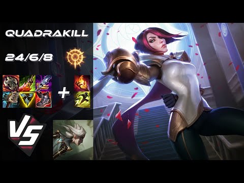 TOP Fiora vs Camille [QUADRAKILL] - NA Grandmaster Patch 25.24