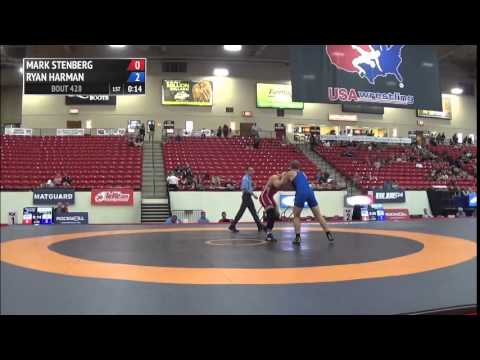 85 kg R1 - Mark Stenberg (NYAC) vs Ryan Harman (Navy Marine Corps)