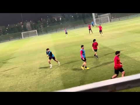 Aaron training with U17 academy Al Rayyan SC Qatar January 2023