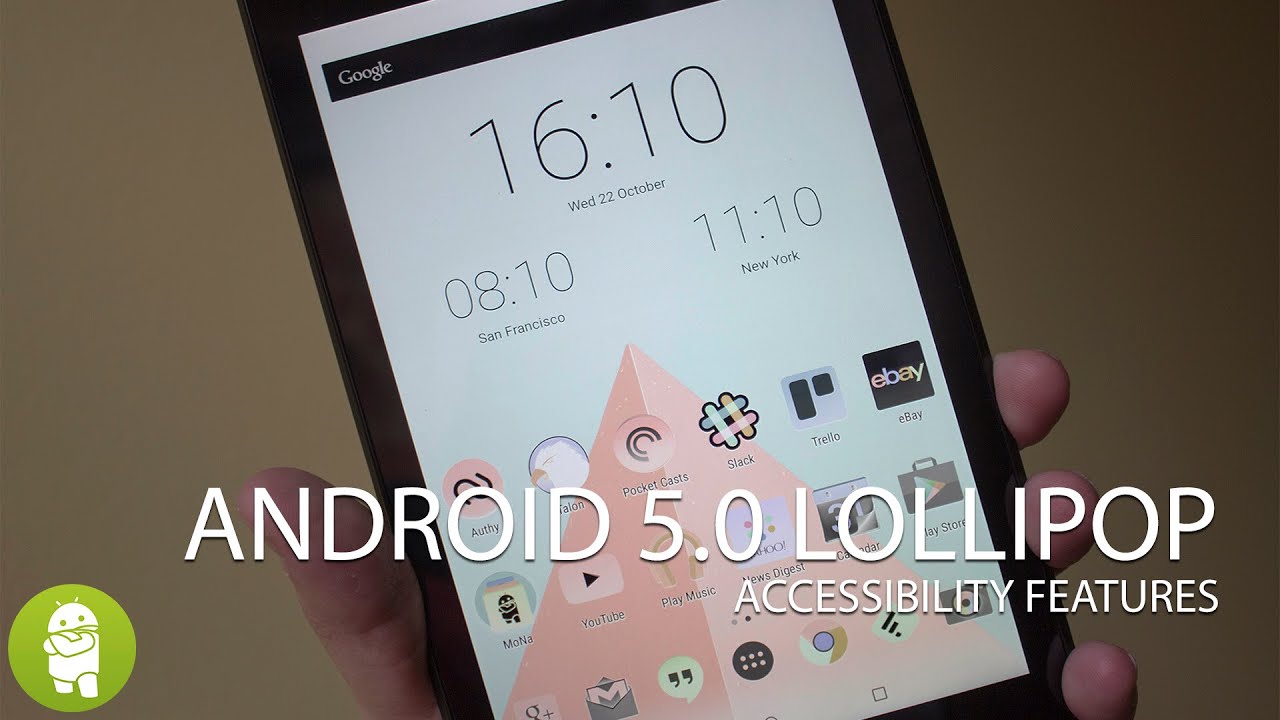 Android 5 0 Lollipop accessibility features - YouTube