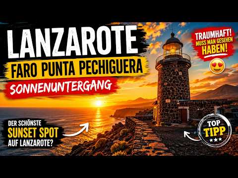 Faro Punta Pechiguera 🌅 Sonnenuntergang | Traumhafter Sunset Lanzarote 🇪🇸 (4K Natur & Reisevideo)