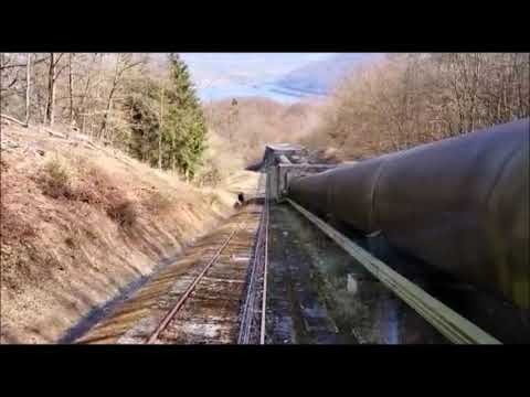 Standseilbahn Peterskopf am Edersee (Pumpseicherkraftwerk Waldeck) im Frühling 2023