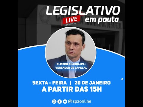 Assista a entrevista completa com o vereador Eliston Guarda (PL) ao Legislativo em Pauta