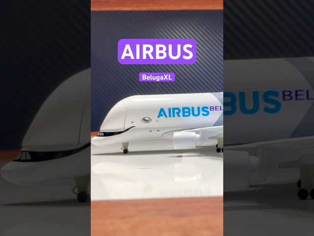Vídeo relacionado con QIYUMOKE 1/300 A330 Beluga XL1 Kit de modelado de aviones de metal fundido a presión con soporte (7,7") para A330-743L Super Transport Beluga, modelos de aviones coleccionables para Les