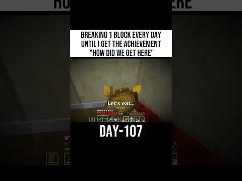 Breaking 1 block every day until i get the hardest achievement! Day 107 #minecraft #shorts #gaming