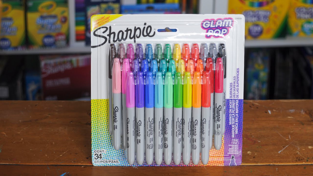 NEW Glam Pop 34 Sharpie Markers