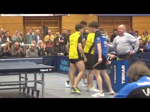 Spielende Flemming Fedotov vs Istrate Yigenler 20241215 TV Hilpoltstein  Saarbruecken 2  Table Tenni