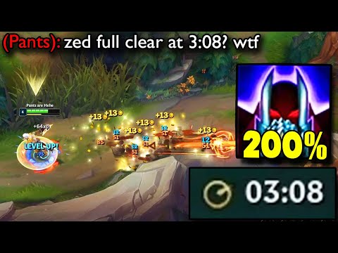 Zed Jungle can Full Clear 3:08 with New Jungle Buffs (Insanely Fast Clear Strategy)