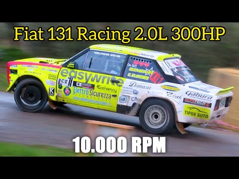 Fiat 131 Racing | Alfa Romeo D2 2.0L I4 Over 300HP Engine | Sideways, Jump, Revs | Rally Legend 2021