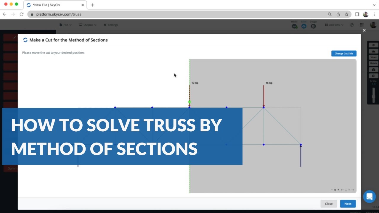 How to Solve Truss by Method of Sections