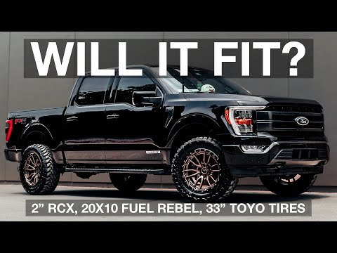 Will It Fit? 33" Tires With 20X10 Wheels On a 2022 Ford F-150 With a 2" Leveling Kit!