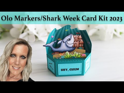 Pop Up Shark Scene | OLO MARKER REVIEW | Shark Week Card Kit 2023