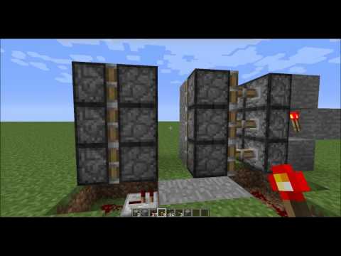 Sam Vaughn - 2x3 Hidden Piston Door - Minecraft Redstone Tutorial