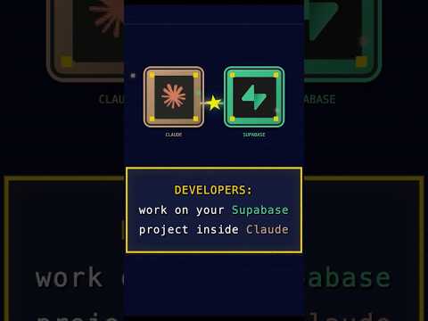 Supabase ships an official Claude Connector