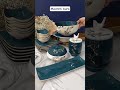 ✨ Luxury Blue & Gold Dinner Set | Modern Ceramic Tableware | European Elegant Dining Collection