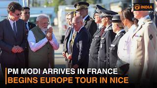 PM Modi arrives in France, begins Europe tour in Nice & more news | DD India Live | 12 AM IST