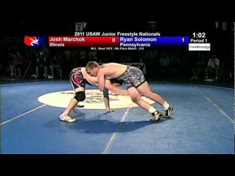 Junior Freestyle 5th 215 - Josh Marchok (IL) vs. Ryan Solomon (PA)