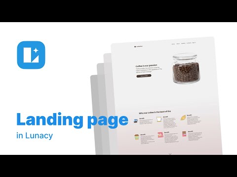 How to create a landing page in Lunacy