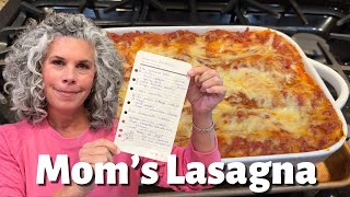 Cooking Mom’s Lasagna for My Dad - Her Recipe, Our Memories