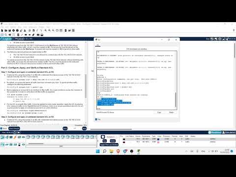 Packet Tracer   Configure Numbered Standard IPv4 ACLs
