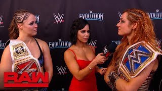 Becky Lynch confronts Ronda Rousey after WWE Evolution: Raw, Oct. 29, 2018