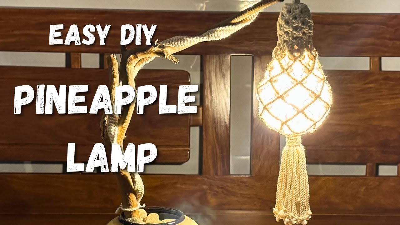 DIY Macrame Table Lamp Tutorial | Unique Boho Home Decor