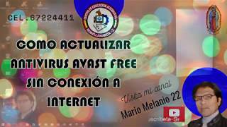 ACTUALIZADOR DE AVAST FREE ANTIVIRUS SIN ACCESO A INTERNET