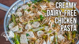 Creamy Dairy-Free Chicken Pasta / Pasta Cremosa de Pollo Sin Lácteos