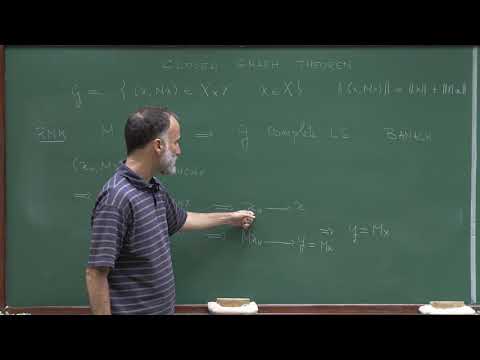 Doctorate program: Functional Analysis - Lecture 31: The closed graph theorem.