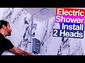 HOW TO INSTALL TWIN HEAD ELECTRIC SHOWER Mira Decor Duel Head Review