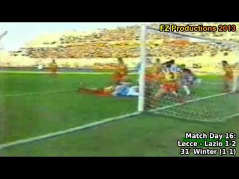 Serie A 1993-1994, day 16 Lecce - Lazio 1-2 (Winter goal)