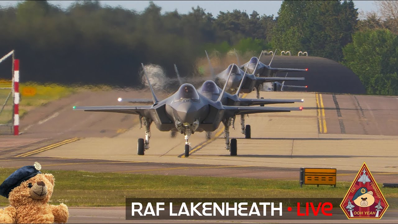 LIVE US AIR FORCE FIGHTER TOWN F-15 & F-35 ACTION • 48TH FIGHTER WING RAF LAKENHEATH 13.05.25