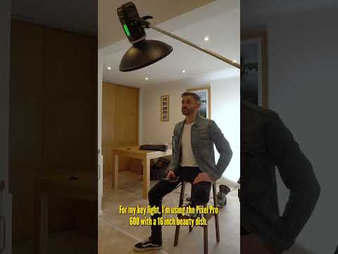 Beauty Dish Light Setup for Home Portraits #Shorts #photoshoot