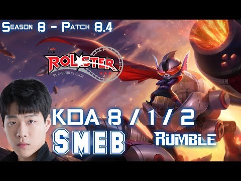 KT Smeb RUMBLE vs GANGPLANK Top - Patch 8.4 KR Ranked