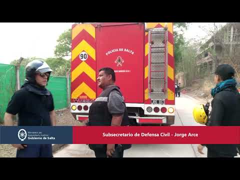 Intenso trabajo de Provincia y Nación en el cerro 20 de Febrero